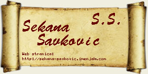 Sekana Savković vizit kartica